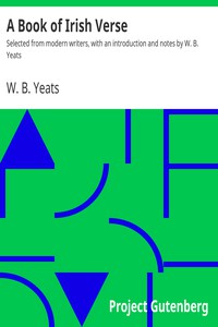 A Book of Irish Verse by W. B. Yeats