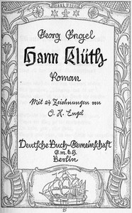 Hann Klüth: Roman by Georg Engel