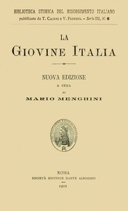 La Giovine Italia by Giuseppe Mazzini