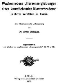 Wackenroders „Herzensergießungen eines kunstliebenden Klosterbruders“ in ihrem