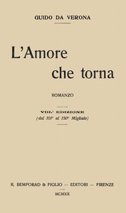 L'amore che torna: romanzo by Guido da Verona