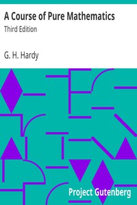 A Course of Pure Mathematics by G. H. Hardy