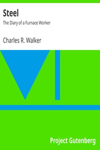 Steel: The Diary of a Furnace Worker by Charles R. Walker