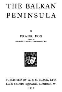 The Balkan Peninsula by Frank Fox