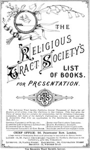 The Religious Tract Society Catalogue - 1889 by Religious Tract Society