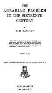 The Agrarian Problem in the Sixteenth Century by R. H. Tawney