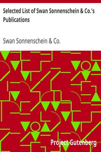 Selected List of Swan Sonnenschein &amp; Co.'s Publications by Swan Sonnenschein &amp; Co.