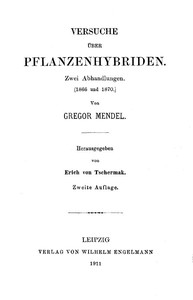 Versuche über Pflanzenhybriden by Gregor Mendel