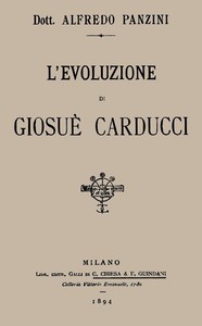 L'evoluzione di Giosuè Carducci by Alfredo Panzini