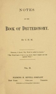 Notes on the Book of Deuteronomy, Volume II by Charles Henry Mackintosh