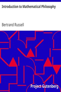 Introduction to Mathematical Philosophy by Bertrand Russell