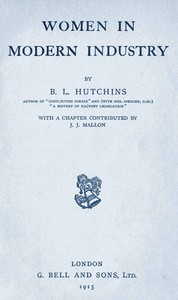 Women in Modern Industry by B. L. Hutchins