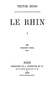 Le Rhin, Tome I by Victor Hugo