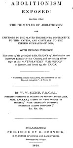 Abolitionism Exposed! by W. W. Sleigh