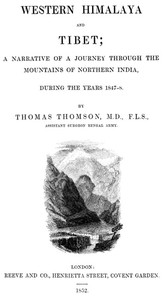 Western Himalaya and Tibet by Thomas Thomson