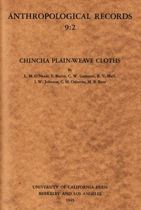 Chincha Plain-Weave Cloths by Lila M. O'Neale