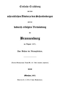 Einfache Erzählung von dem schrecklichen Absturze des Schrofenberges und der