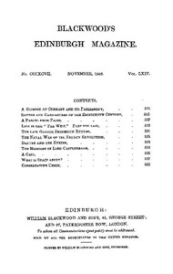 Blackwood's Edinburgh Magazine, Volume 64, No. 397, November 1848 by Various