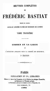 Œuvres Complètes de Frédéric Bastiat, tome 3 by Frédéric Bastiat