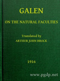 Galen: On the Natural Faculties by Galen