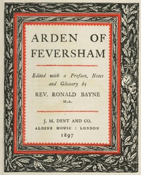 Arden of Feversham by William Shakespeare and Rev. Ronald Bayne