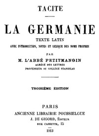 La Germanie by Cornelius Tacitus