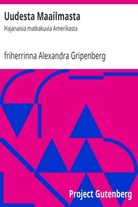 Uudesta Maailmasta: Hajanaisia matkakuvia Amerikasta by Gripenberg