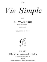 La vie simple by Charles Wagner