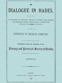 A Dialogue in Hades by chevalier de James Johnstone Johnstone