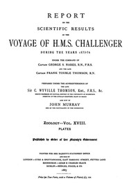 Report on the Radiolaria Collected by H.M.S. Challenger During the Years