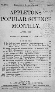 Appletons' Popular Science Monthly, April 1899 by Various