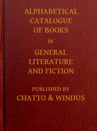 Alphabetical Catalogue of Books in General Literature and Fiction [1913]