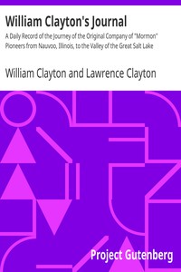 William Clayton's Journal by William Clayton