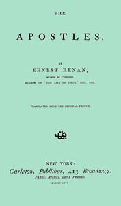 The Apostles by Ernest Renan