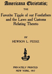 Americana Ebrietatis by Hewson L. Peeke