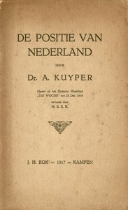 De positie van Nederland by Abraham Kuyper