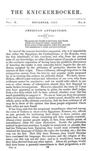 The Knickerbocker, Vol. 10, No. 6, December 1837 by Various