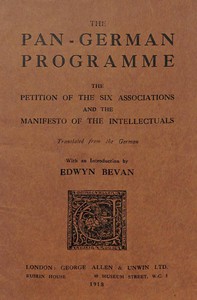 The Pan-German Programme by Edwyn Robert Bevan