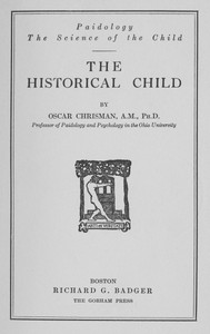 The Historical Child by Oscar Chrisman