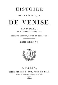 Histoire de la République de Venise (Vol. 2) by Daru