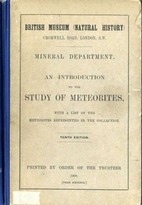 An Introduction to the Study of Meteorites