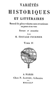 Variétés Historiques et Littéraires (02/10) by Edouard Fournier