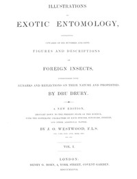 Illustrations of Exotic Entomology, Volume 1 by Dru Drury