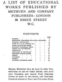 A List of Educational Works Published by Methuen &amp; Company - June 1900