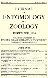 Journal of Entomology and Zoology, Vol. 06, No. 4, December 1914 by Various