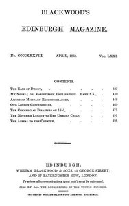 Blackwood's Edinburgh Magazine, Vol. 71, No. 438, April 1852 by Various