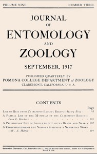 Journal of Entomology and Zoology, Vol. 09, No. 3, September 1917 by Various