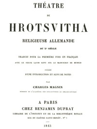Théâtre de Hrotsvitha by Hrotsvitha