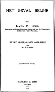 Het geval België by James M. Beck