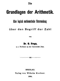 Die Grundlagen der Arithmetik by Gottlob Frege